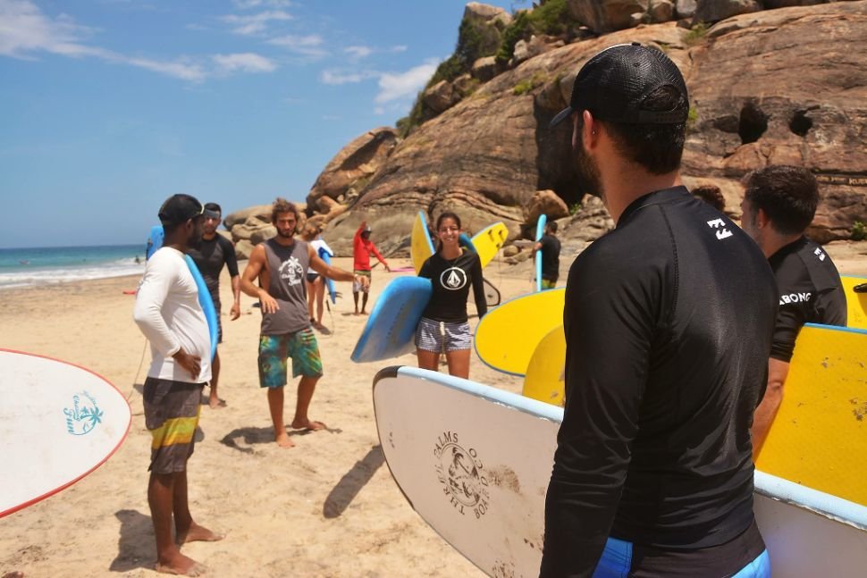A surf lesson with certified instructors